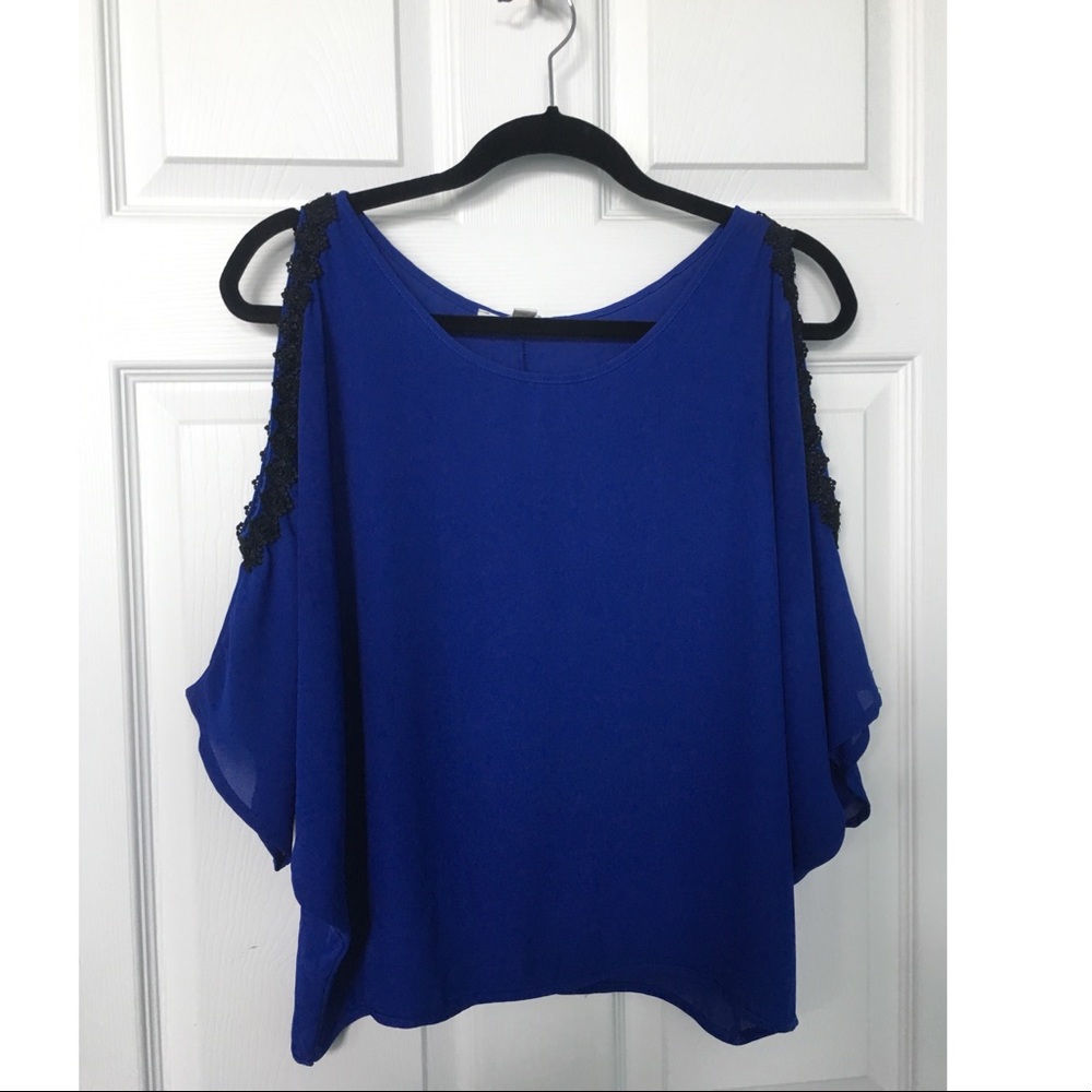 Miami royal blue shirt with black accents